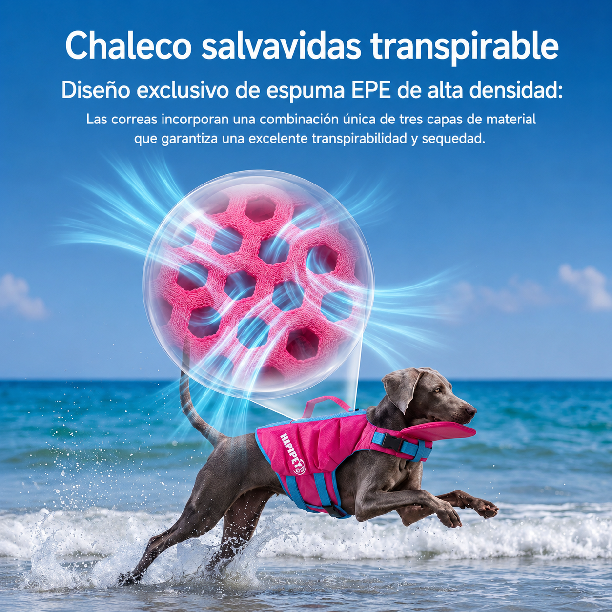 Chaleco salvavidas SharkFin para perros