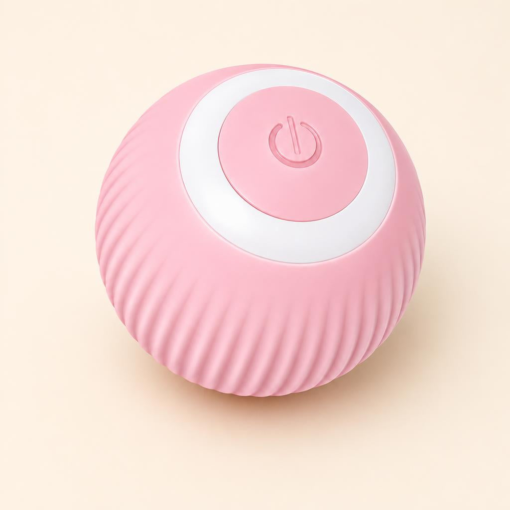 Bola inteligente antiaburrimiento para gatos, color rosa